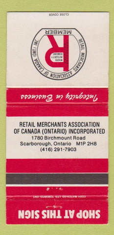 Matchbook Cover - Retail Merchants Association Scarborough ON 30 Strike