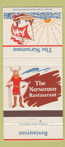 Matchbook Cover The Norseman Restaurant Chaska MN Cokato St Bonifacius 30 Strike