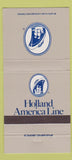 Matchbook Cover - Holland America Line Shipping Cruise WEAR 30 Strike