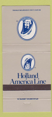 Matchbook Cover - Holland America Line Shipping Cruise WEAR 30 Strike