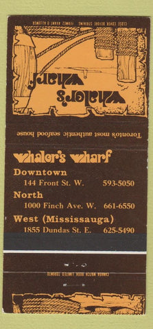 Matchbook Cover - Whaler's Wharf Mississauga ON 30 Strike