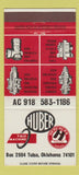 Matchbook Cover - Huber Yale Machine Hercules Tools Tulsa OK 30 Strike