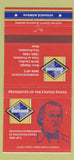 Matchbook Cover - Diamond Presidents Andrew Johnson 30 Strike