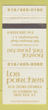 Matchbook Cover - Los Porches Great Neck NY Southampton LI 30 Strike