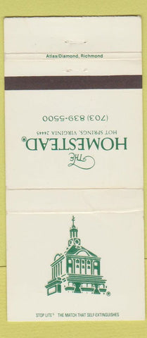 Matchbook Cover - The Homestead Hot Springs VA WEAR 30 Strike