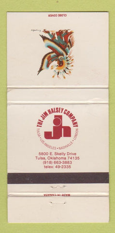 Matchbook Cover - Jim Halsey Company Tulsa OK Los Angeles London 30 Strike