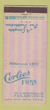 Matchbook Cover - Corlies Furs Philadelphia PA girlie 30 Stick