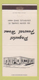 Matchbook Cover - Paquelet Funeral Home Louisville OH 30 Strike