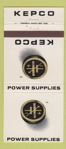 Matchbook Cover - KEPCO Power Supply Flushing NY 30 Strike