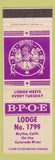 Matchbook Cover - Elks Lodge Blythe CA