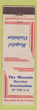 Matchbook Cover - Masonic Service Association of the US