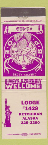 Matchbook Cover - Elks Lodge Ketchikan AK
