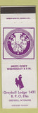 Matchbook Cover - Elks Lodge Greybull WY