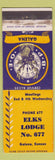 Matchbook Cover - Elks Lodge Galena KS WEAR