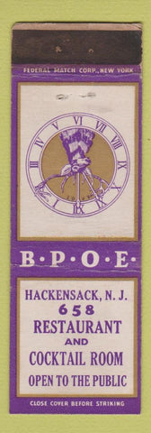 Matchbook Cover - Elks Lodge Hackensack NJ WEAR