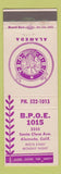 Matchbook Cover - Elks Lodge Alameda CA