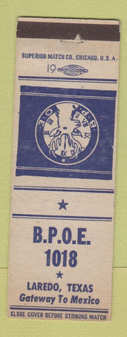 Matchbook Cover - Elks Lodge Laredo TX
