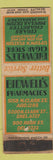 Matchbook Cover - Bidwell's Drugs Chicago IL DQ WORN
