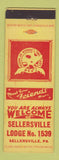 Matchbook Cover - Moose Lodge Sellersville PA
