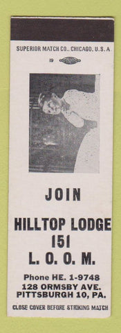 Matchbook Cover - Moose Lodge Pittsburgh PA SAMPLE