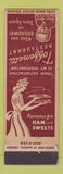 Matchbook Cover - Toffenetti Restaurant New York City Girlie CREASES