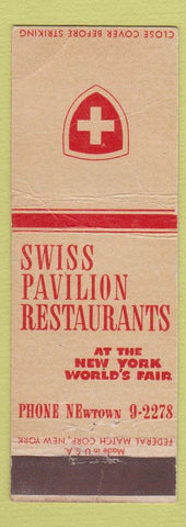 Matchbook Cover - 1939 New York World's Fair Swiss Pavilion WORN