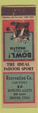 Matchbook Cover - Recreation Bowling Denver Colorado FEDERAL LONG