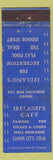 Matchbook Cover - Ireland's Cafe Canon City Colorado billiards WORN