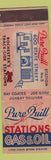 Matchbook Cover - Pure Quill oil gas Rochester NY WORN