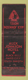 Matchbook Cover - Alex Johnson Hotel Rapid City SD FEDERAL LONG WEAR Indian
