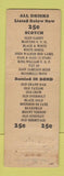 Matchbook Cover - Swallow Tavern Boston MA WORN