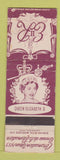 Matchbook Cover - Queen Elizabeth Coronation 1953 Canada WEAR