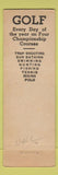 Matchbook Cover - Hotel Del Monte CA golf girlie