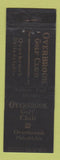 Matchbook Cover - Overbrook Golf Club Philadelphia PA DQ WEAR