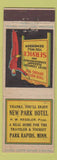 Matchbook Cover - New Park Hotel Park Rapids MN Federal
