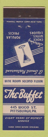Matchbook Cover - The Buffet Pittsburgh PA Federal