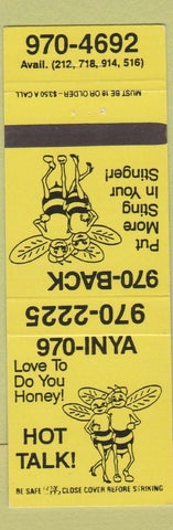 Matchbook Cover - Phone Sex bee girlie #1250
