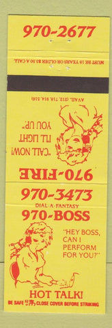 Matchbook Cover - 970 Fire Phone Sex girlie WEAR #904