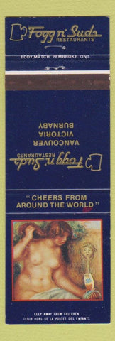 Matchbook Cover - Fogg n Suds Vancouver Victoria Burnaby BC girlie #1307