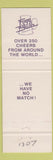 Matchbook Cover - Fogg n Suds Vancouver Victoria Burnaby BC girlie #1307