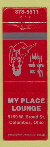Matchbook Cover - My Place Lounge Columbus OH girlie WORN