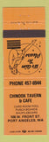 Matchbook Cover - Chinook Tavern Cafe Port Angeles WA girlie ORANGE