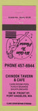 Matchbook Cover - Chinook Tavern Cafe Port Angeles WA girlie PINK