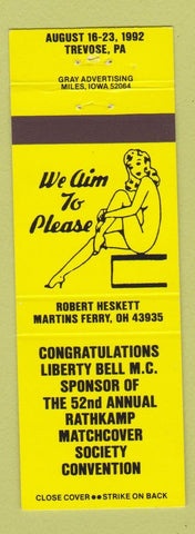 Matchbook Cover - RMS Liberty Bell Trevose PA girlie