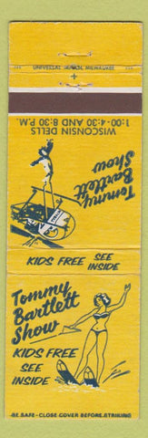 Matchbook Cover - Tommy Bartlett Show Wisconsin Dells WI girlie #1724