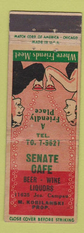 Matchbook Cover - Senate Cafe M Kobilanski WEAR girlie