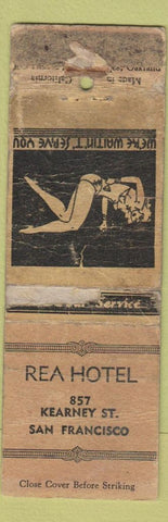 Matchbook Cover - Rea Hotel San Francisco CA girlie POOR