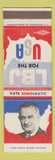 Matchbook Cover - Lyndon B Johnson President Election 1964