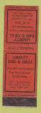 Matchbook Cover - Liberty Bar Grill New York City WORN