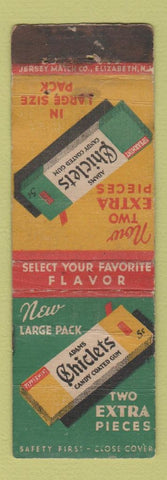 Matchbook Cover - Adams Chiclets Gum WORN